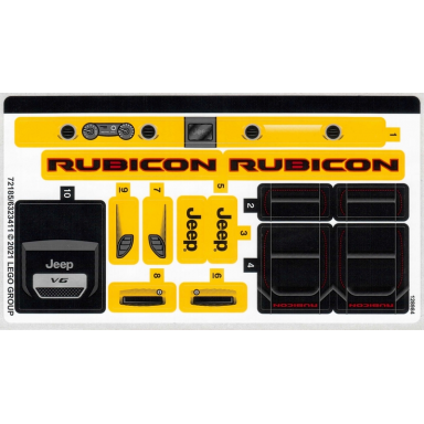 sticker sheet for set 42122 - 72185 6323411
