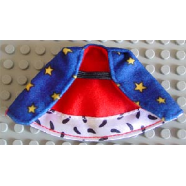 duplo wear cloth cape with blue wizard and red and white king sides pattern