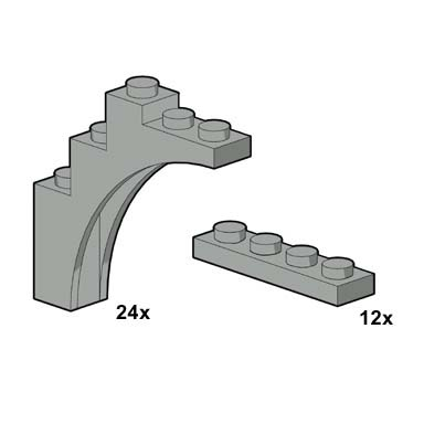 light gray arches
