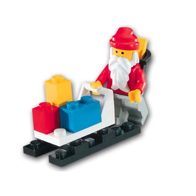 santa claus and sleigh polybag