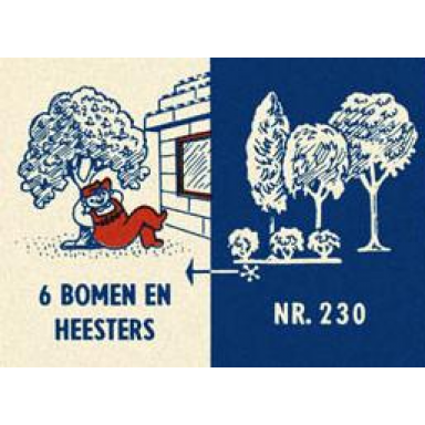 six trees and bushes