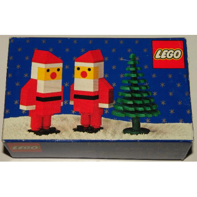 two santas and tree