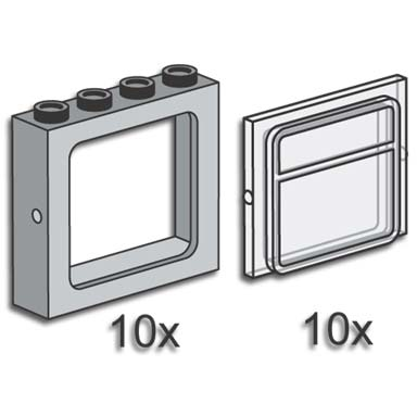 gray windows with clear panes
