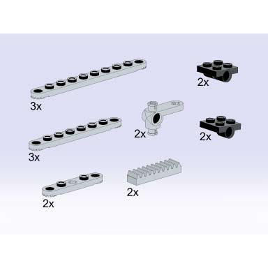 steering elements plates and gear racks