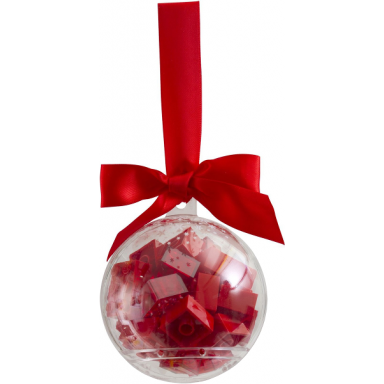 holiday ornament bauble with red bricks