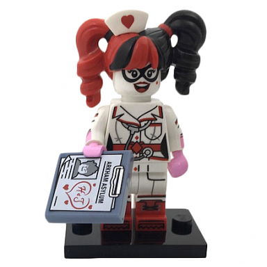 nurse harley quinn the lego batman movie series 1 complete set with stand and accessories